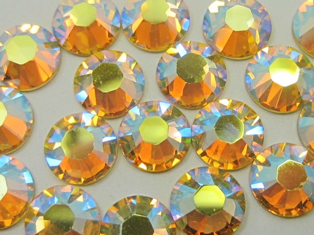 1 Gross 12ss LIGHT TOPAZ AB HOTFIX European Rhinestones